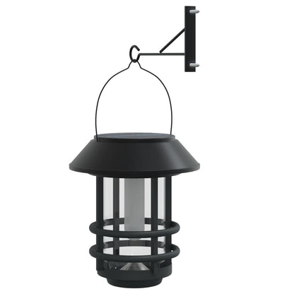 vidaXL Solar Outdoor Wall Lanterns 4 pcs Warm White Flickering Flame 6