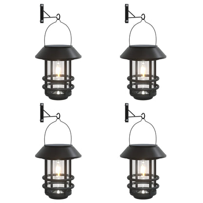 vidaXL Solar Outdoor Wall Lanterns 4 pcs White 2
