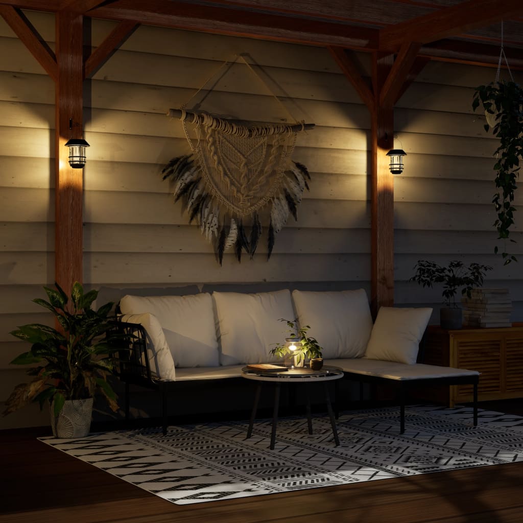 vidaXL Solar Outdoor Wall Lanterns 4 pcs White 1