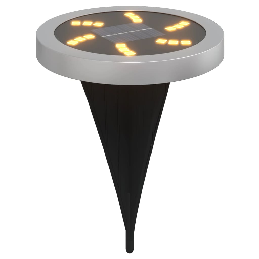 vidaXL Solar Ground Lights with Ground Spikes Outdoor 12pcs Warm White 3