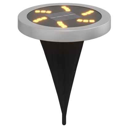 vidaXL Solar Ground Lights with Ground Spikes Outdoor 12pcs Warm White 3