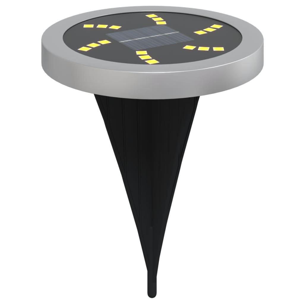 vidaXL Solar Ground Lights with Ground Spikes Outdoor 12pcs Warm White 4
