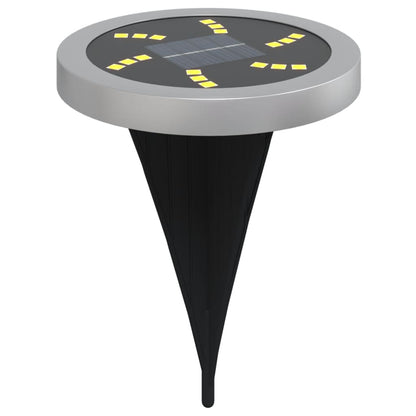 vidaXL Solar Ground Lights with Ground Spikes Outdoor 12pcs Warm White 4