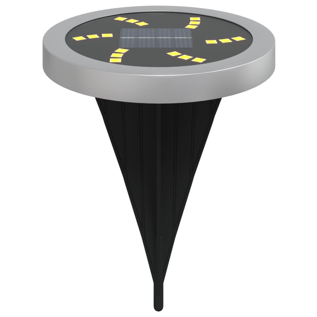 vidaXL Solar Ground Lights with Ground Spikes Outdoor 12pcs Warm White 5