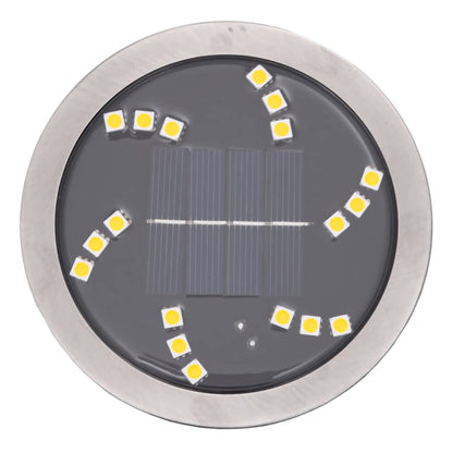 vidaXL Solar Ground Lights with Ground Spikes Outdoor 12pcs Warm White 6