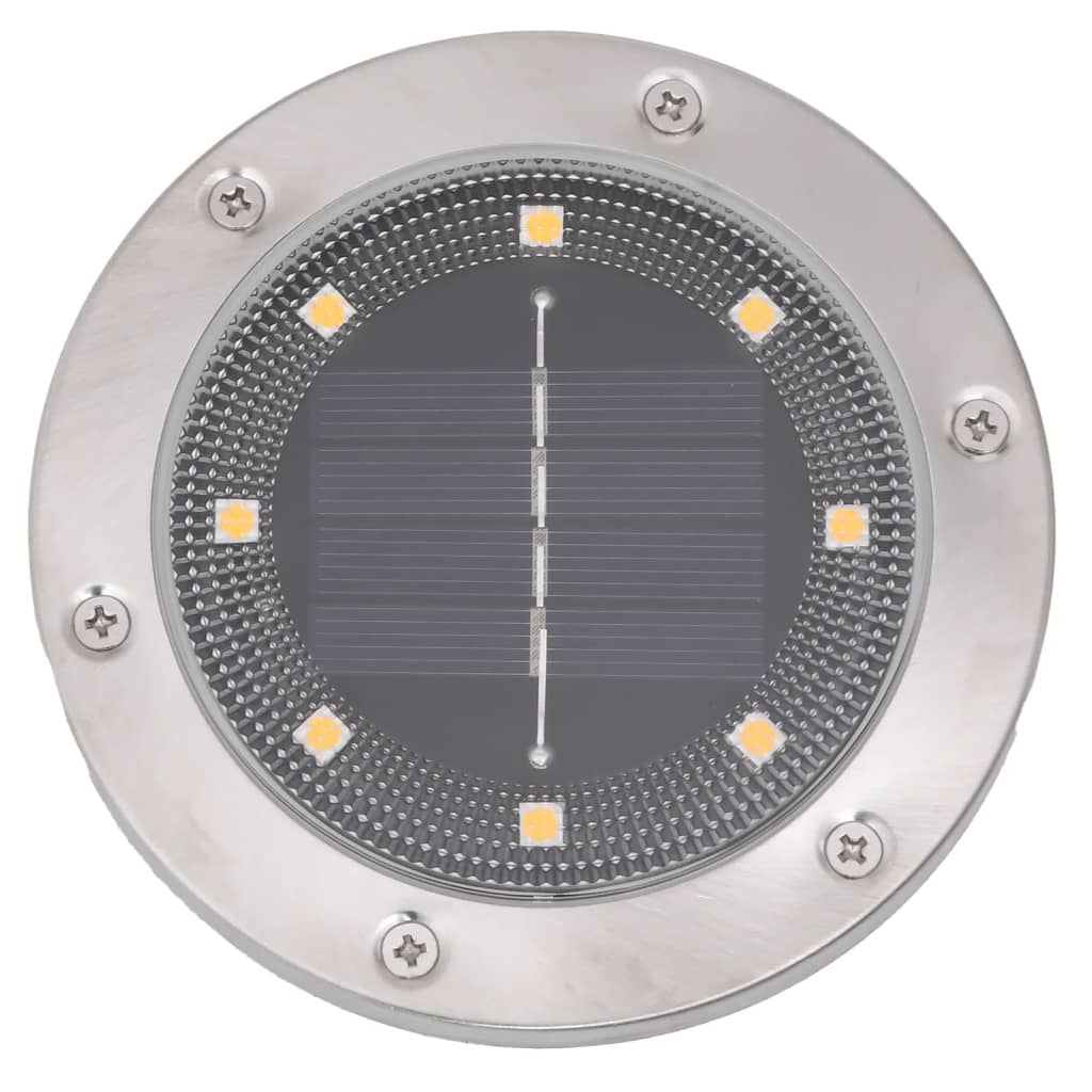 vidaXL Solar Ground Lights with Ground Spikes Outdoor 12 pcs Warm White 6