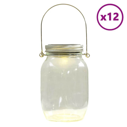 vidaXL Solar Glass Light for Outdoor 12 pcs Warm White 2