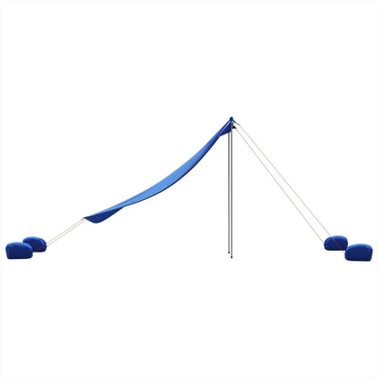 vidaXL Beach Canopy with Sand Anchors Blue 214x236 cm 5