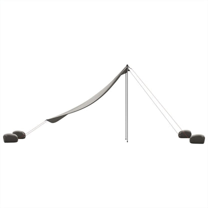 vidaXL Beach Canopy with Sand Anchors Grey 214x236 cm 5