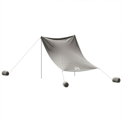 vidaXL Beach Canopy with Sand Anchors Grey 214x236 cm 6
