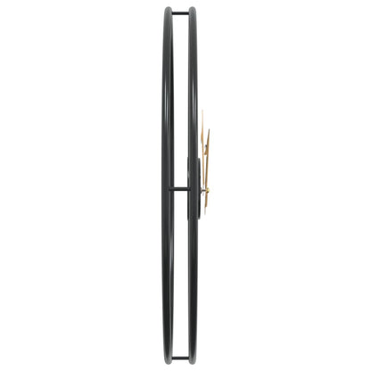 vidaXL Wall Clock Black Ø50 cm Iron 4