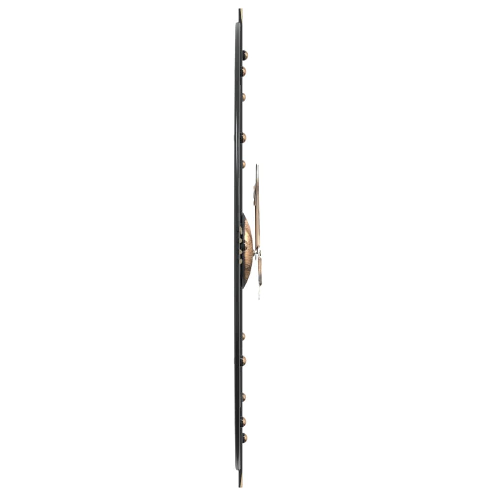 vidaXL Wall Clock Black Ø60 cm Iron 4