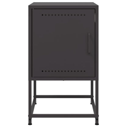 vidaXL Bedside Cabinets 2 pcs Black 36x39x60.5 cm Steel 5