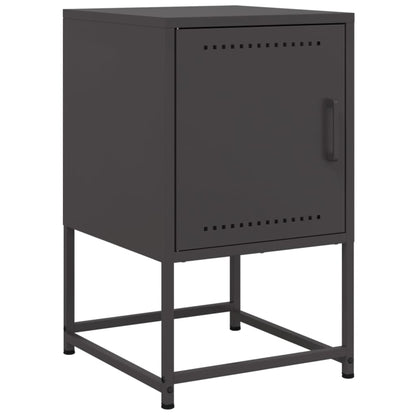 vidaXL Bedside Cabinets 2 pcs Black 36x39x60.5 cm Steel 6