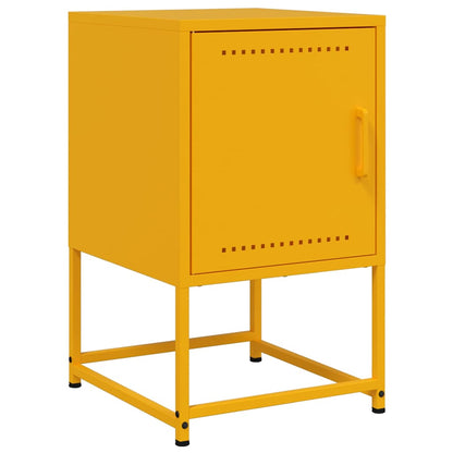 vidaXL Bedside Cabinet Mustard Yellow 36x39x60.5 cm Steel 2