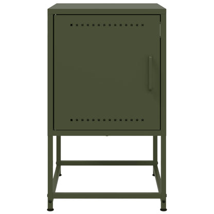 vidaXL Bedside Cabinets 2 pcs Olive Green 36x39x60.5 cm Steel 5