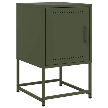 vidaXL Bedside Cabinets 2 pcs Olive Green 36x39x60.5 cm Steel 6