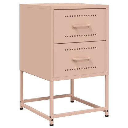 vidaXL Bedside Cabinet Pink 36x39x60.5 cm Steel 2
