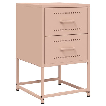 vidaXL Bedside Cabinets 2 pcs Pink 36x39x60.5 cm Steel 5