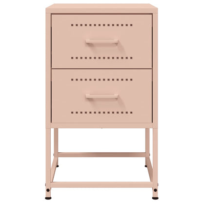 vidaXL Bedside Cabinets 2 pcs Pink 36x39x60.5 cm Steel 6