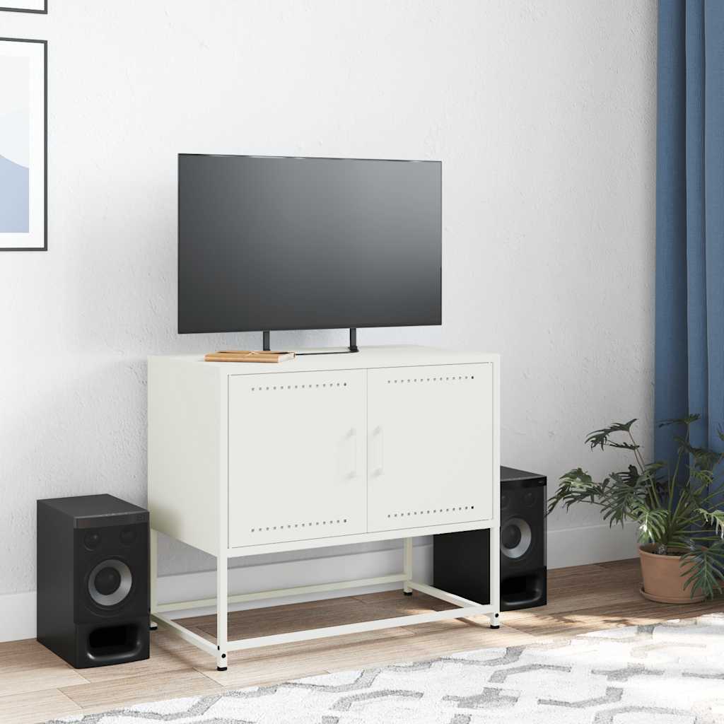 vidaXL TV Cabinet White 68.5x39x60.5 cm Steel 3