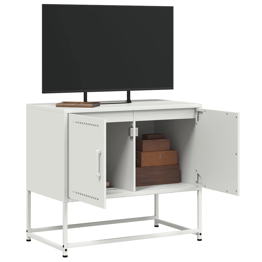 vidaXL TV Cabinet White 68.5x39x60.5 cm Steel 5