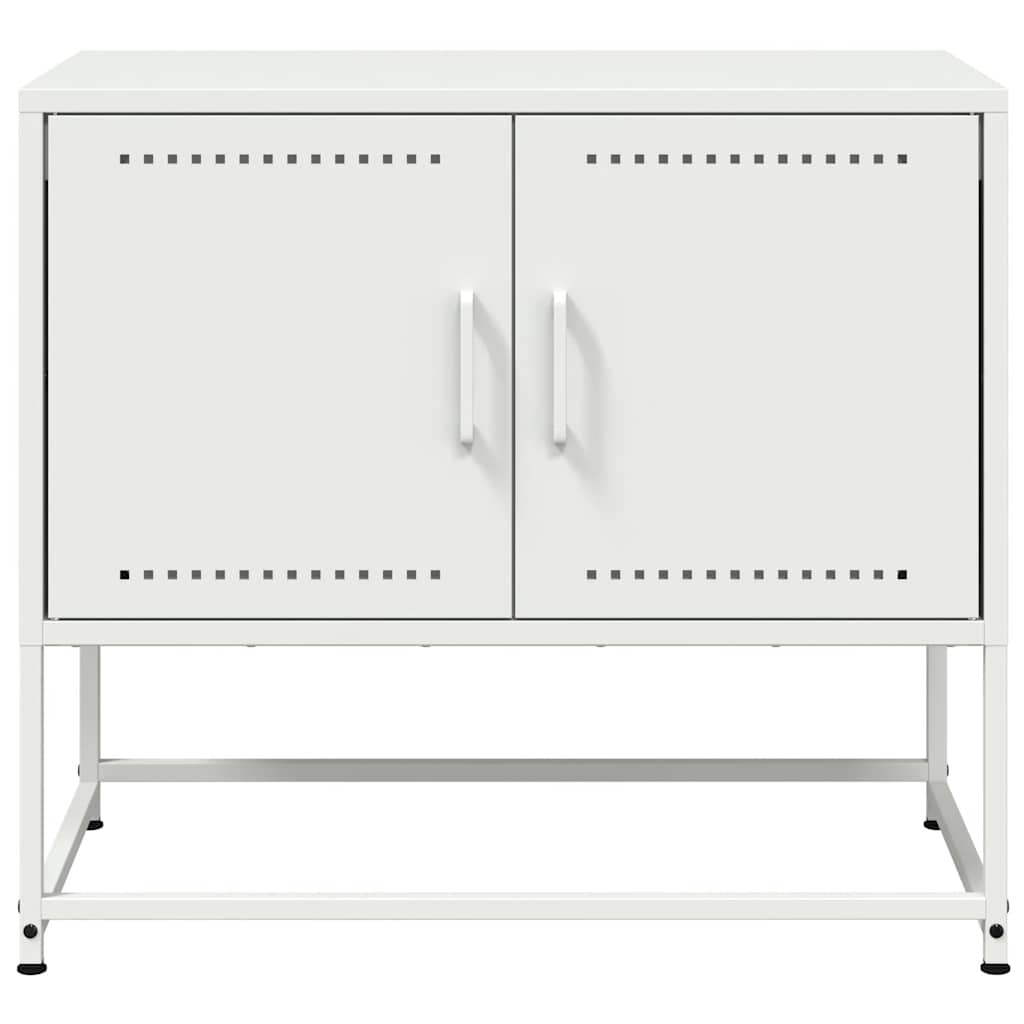 vidaXL TV Cabinet White 68.5x39x60.5 cm Steel 6