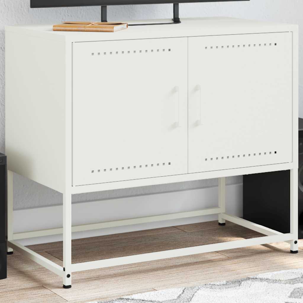 vidaXL TV Cabinet White 68.5x39x60.5 cm Steel 1