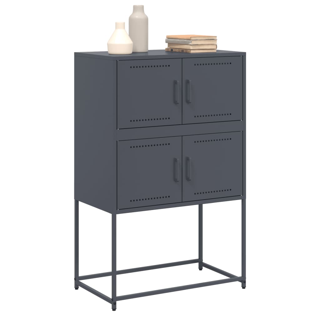 vidaXL Sideboard Anthracite 68.5x38.5x107 cm Steel 4