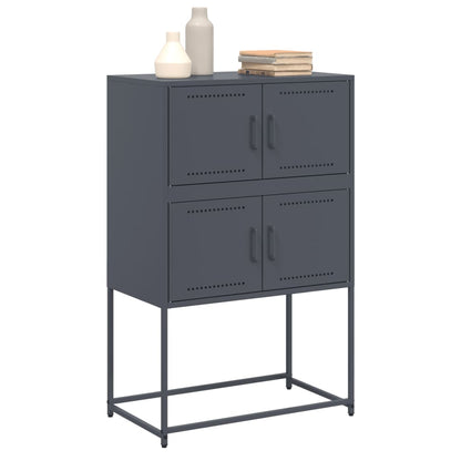 vidaXL Sideboard Anthracite 68.5x38.5x107 cm Steel 4