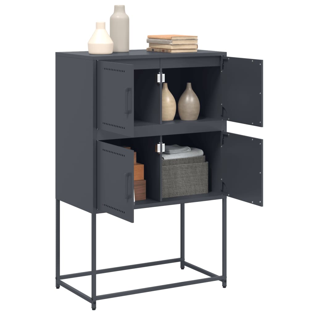 vidaXL Sideboard Anthracite 68.5x38.5x107 cm Steel 5