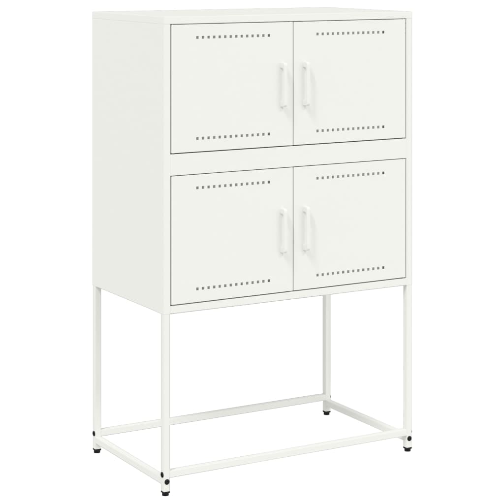 vidaXL Sideboard White 68.5x38.5x107 cm Steel 2