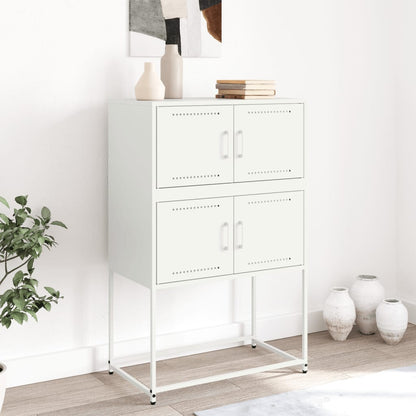vidaXL Sideboard White 68.5x38.5x107 cm Steel 3