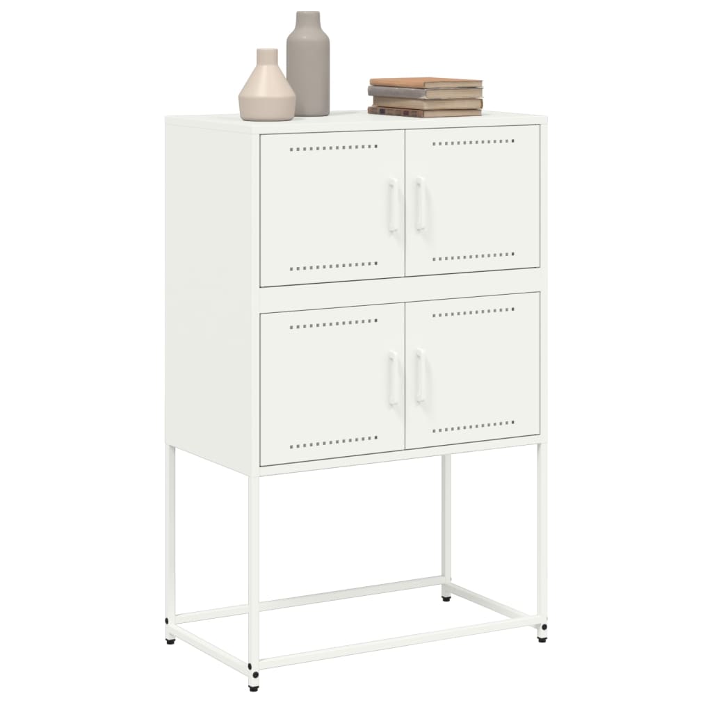 vidaXL Sideboard White 68.5x38.5x107 cm Steel 4