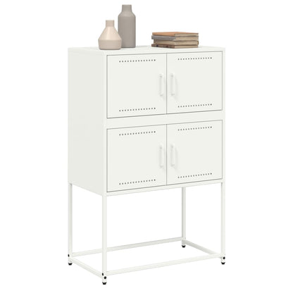 vidaXL Sideboard White 68.5x38.5x107 cm Steel 4