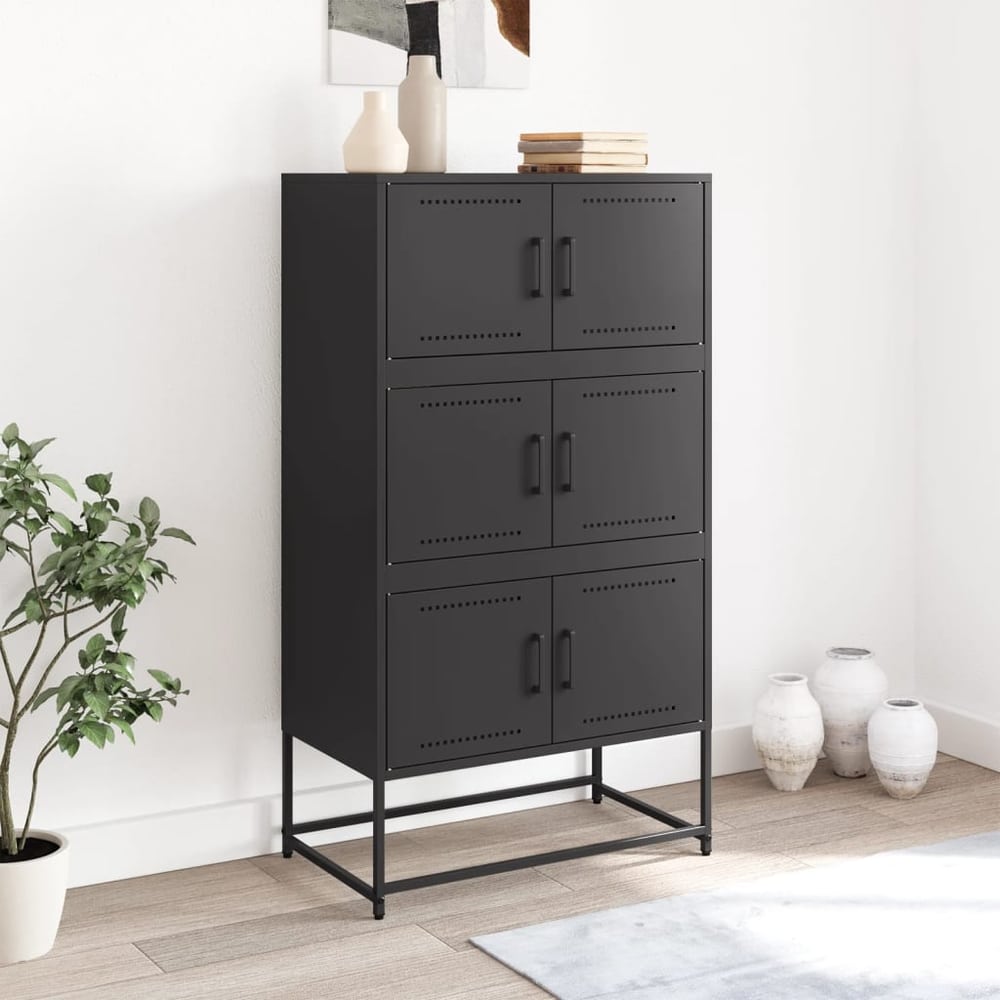 Sideboard 68,5x38,5x123,5 cm Steel Black