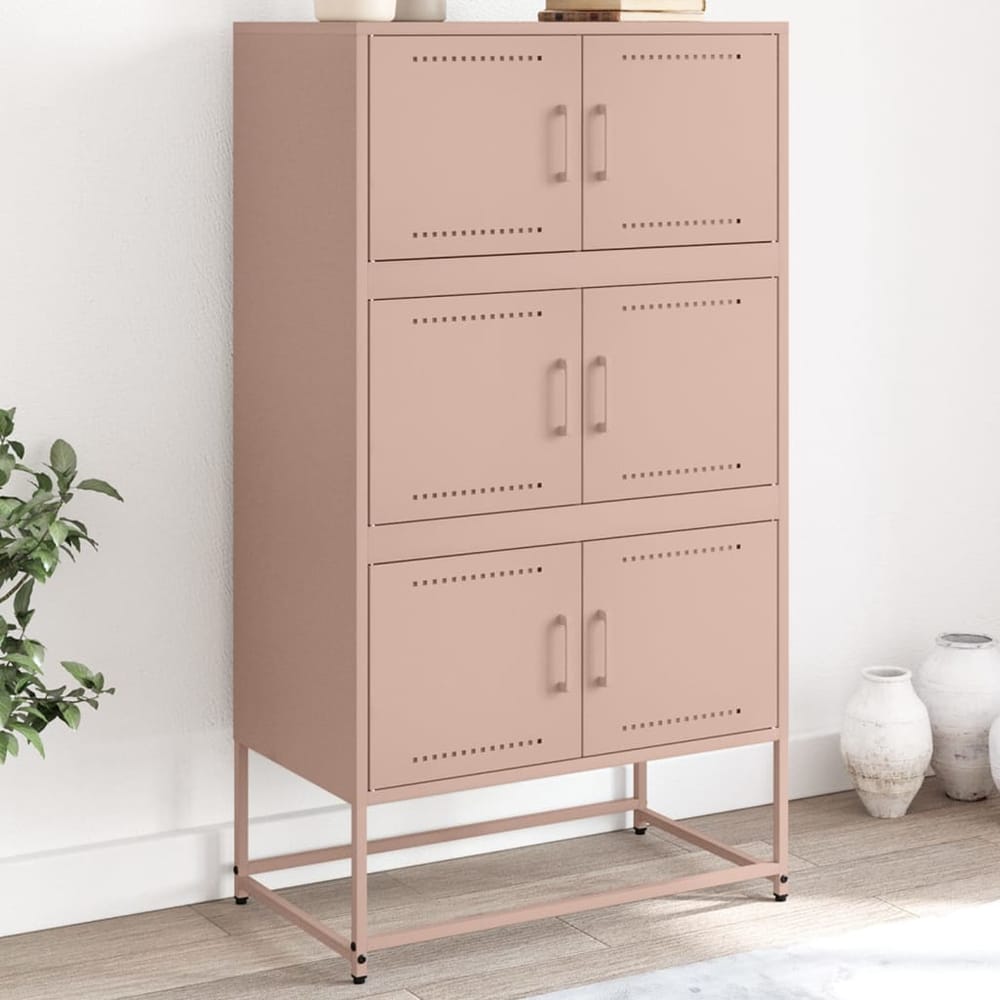 Sideboard 68,5x38,5x123,5 cm Steel Pink