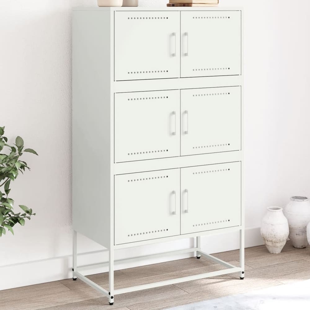 Sideboard 68,5x38,5x123,5 cm Steel White