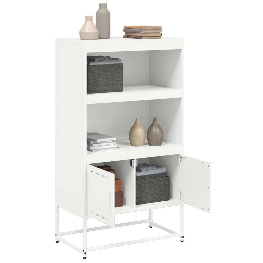vidaXL Highboard White 68.5x38.5x123.5 cm Steel 5