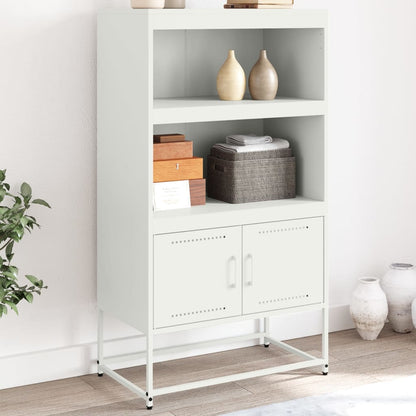 vidaXL Highboard White 68.5x38.5x123.5 cm Steel 1