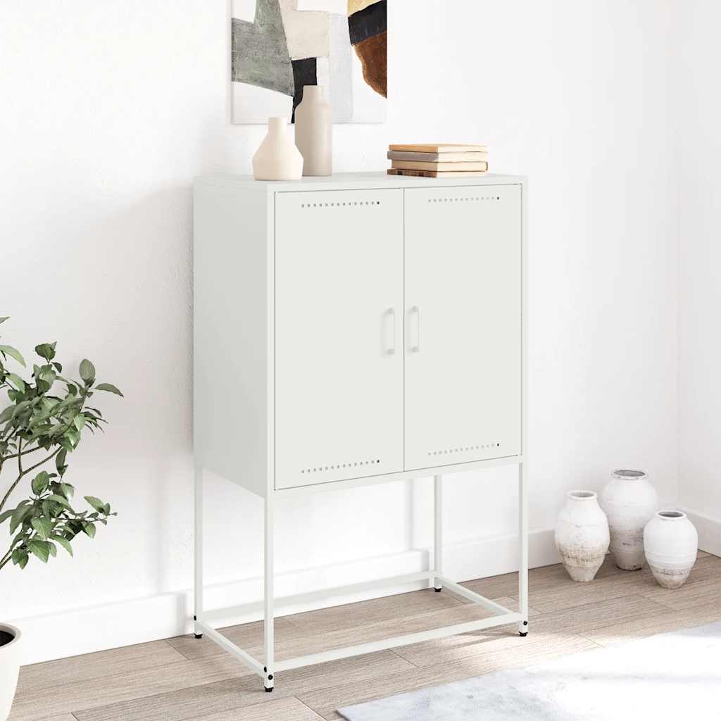 vidaXL Highboard White 68.5x38.5x107 cm Steel 3