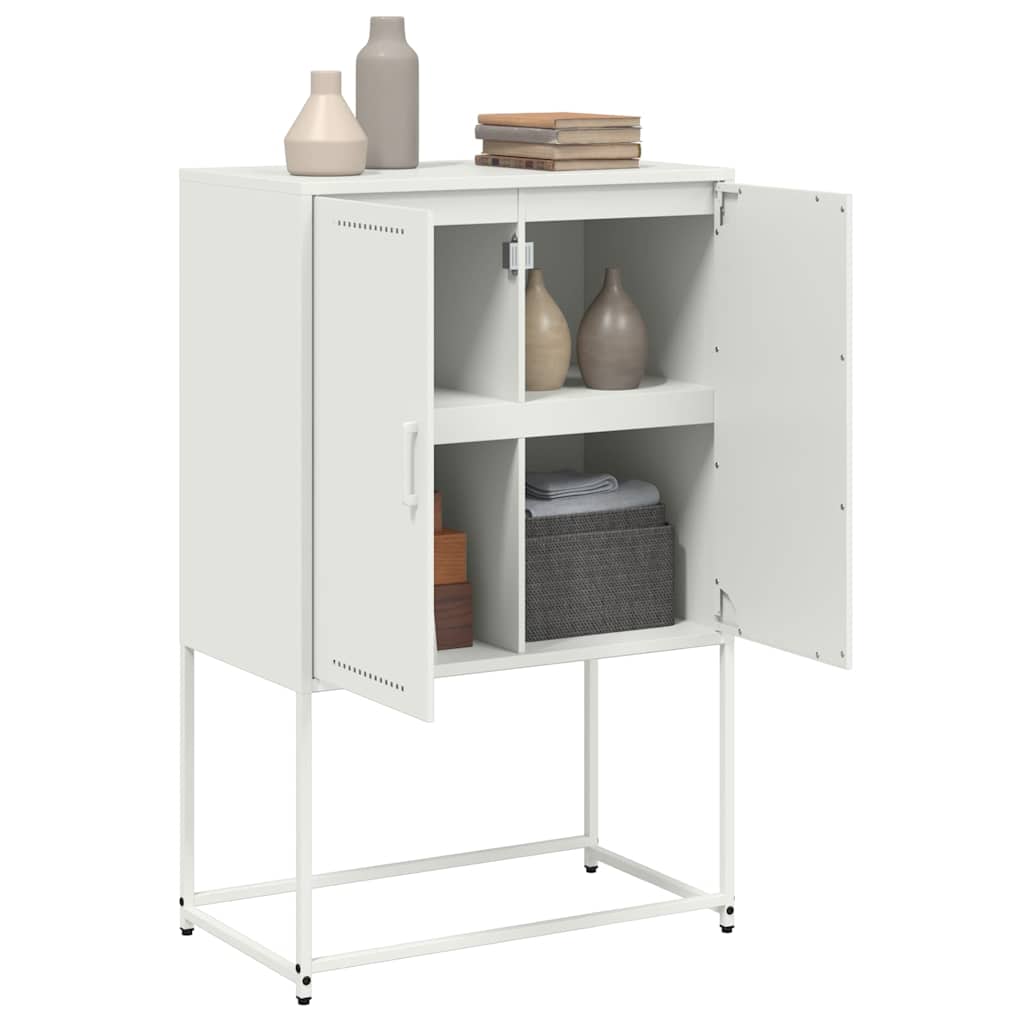 vidaXL Highboard White 68.5x38.5x107 cm Steel 5