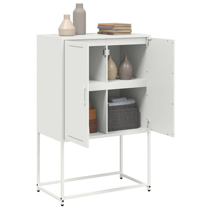 vidaXL Highboard White 68.5x38.5x107 cm Steel 5