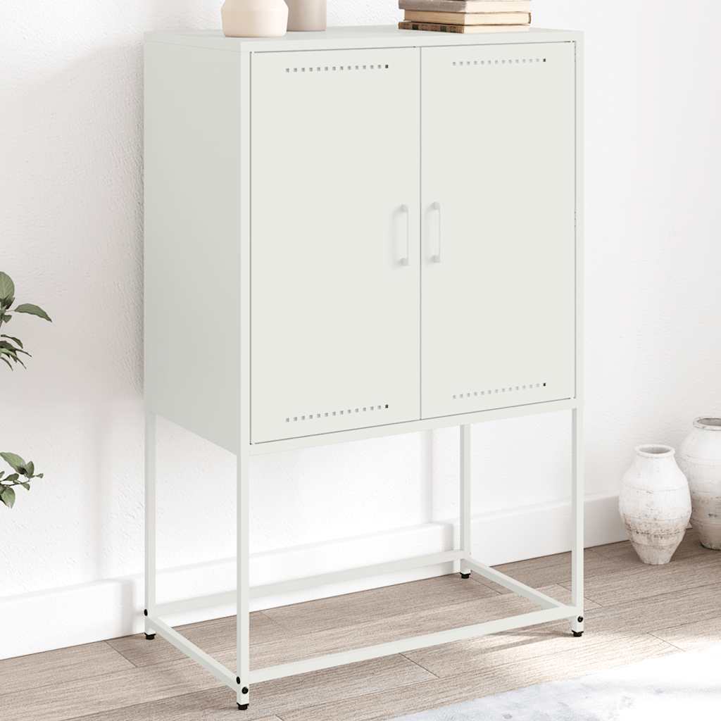 vidaXL Highboard White 68.5x38.5x107 cm Steel 1