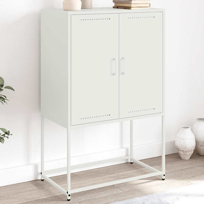 vidaXL Highboard White 68.5x38.5x107 cm Steel 1