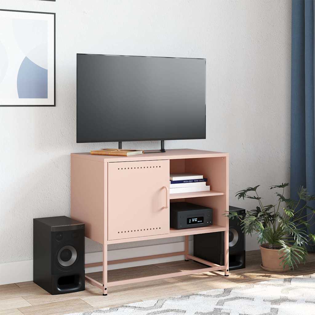 vidaXL TV Cabinet Pink 68x39x60.5 cm Steel 3