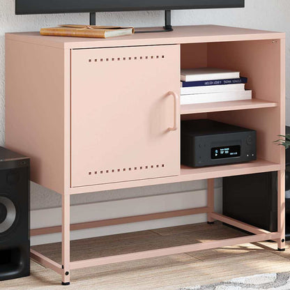 vidaXL TV Cabinet Pink 68x39x60.5 cm Steel 1