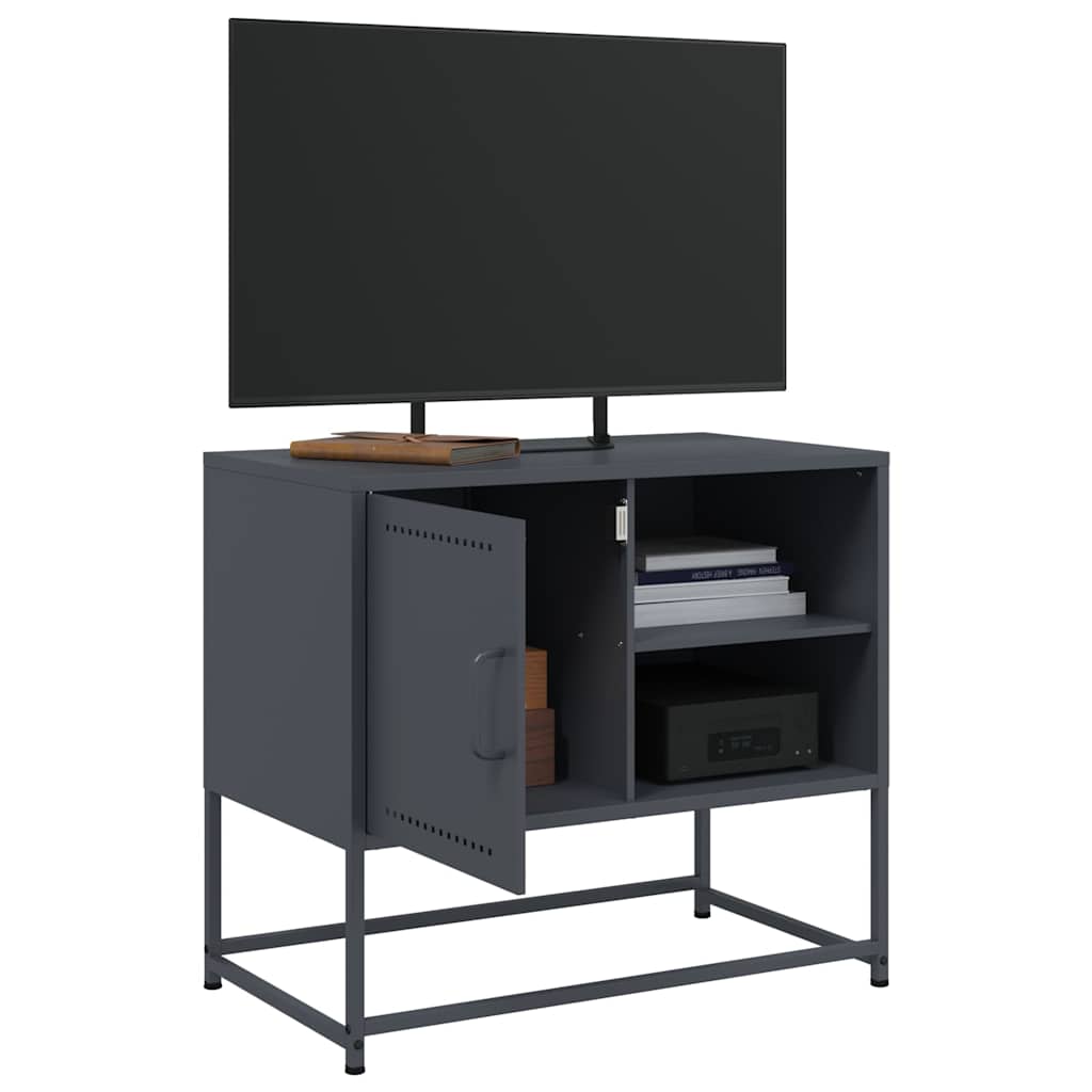vidaXL TV Cabinet Anthracite 68x39x60.5 cm Steel 4