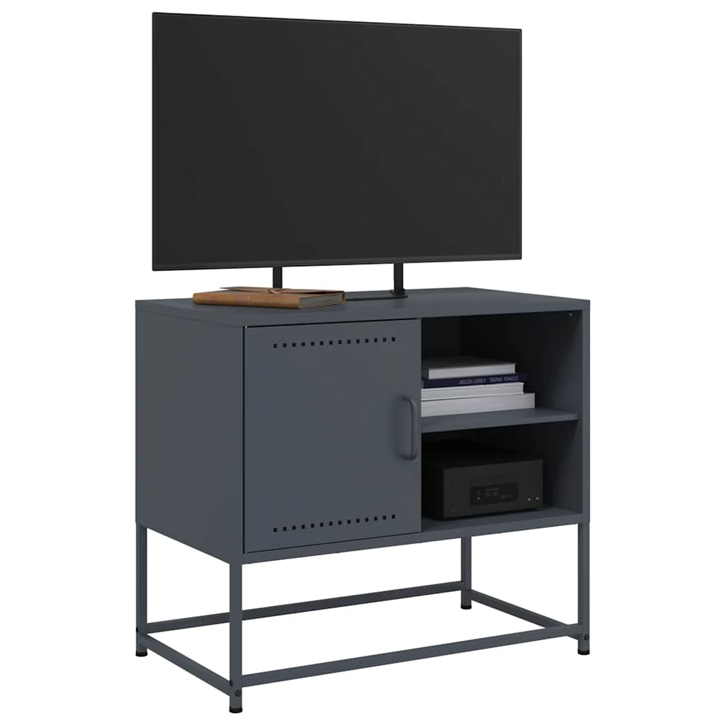 vidaXL TV Cabinet Anthracite 68x39x60.5 cm Steel 5