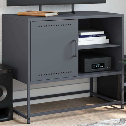 vidaXL TV Cabinet Anthracite 68x39x60.5 cm Steel 1